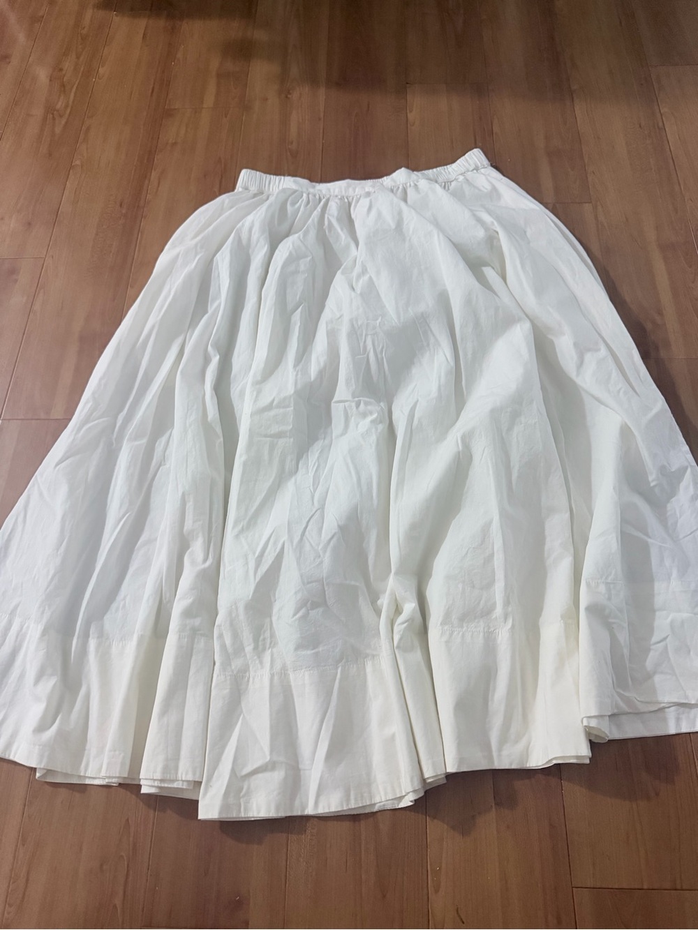Free People Ivory Full Boho Style Midi Skirt